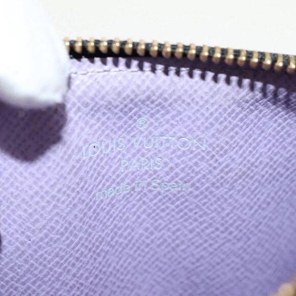 LOUIS VUITTON Multicolor Pochette Cles NM Coin Purse Black M60279 Auth 146522V - Picture 10 of 16